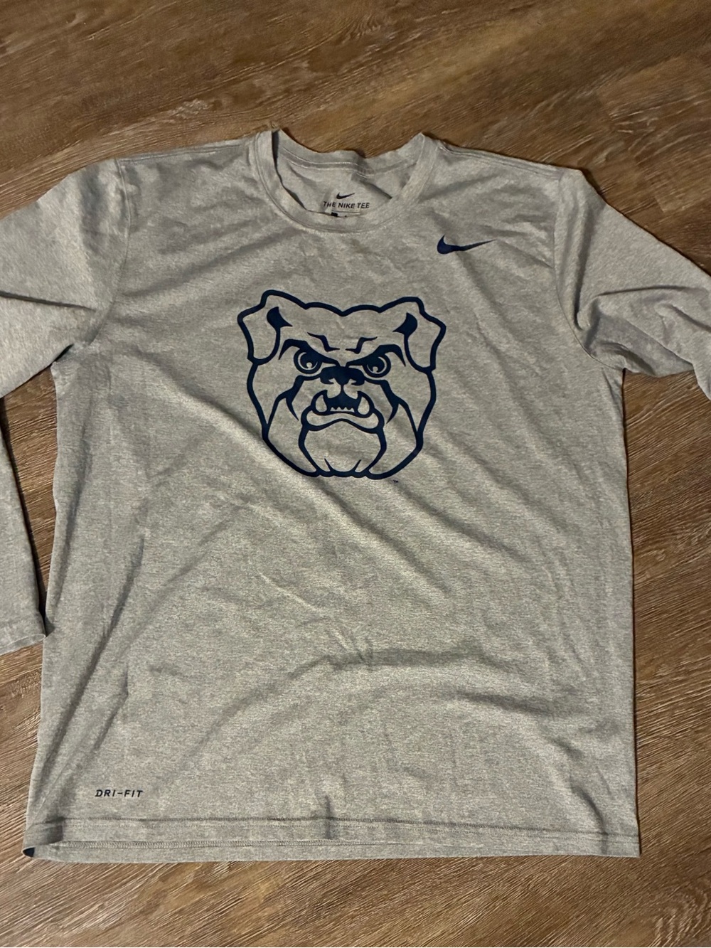 Nike Butler Bulldogs Dri-FIT Long Sleeve Shirt Gray Men’s L